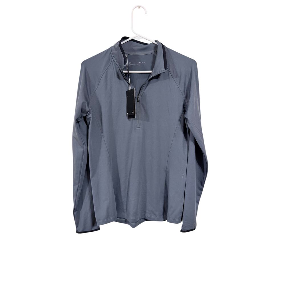 Under Armour Quarter Zip Activewear Long Sleeve Top Grey Size Medium NWT